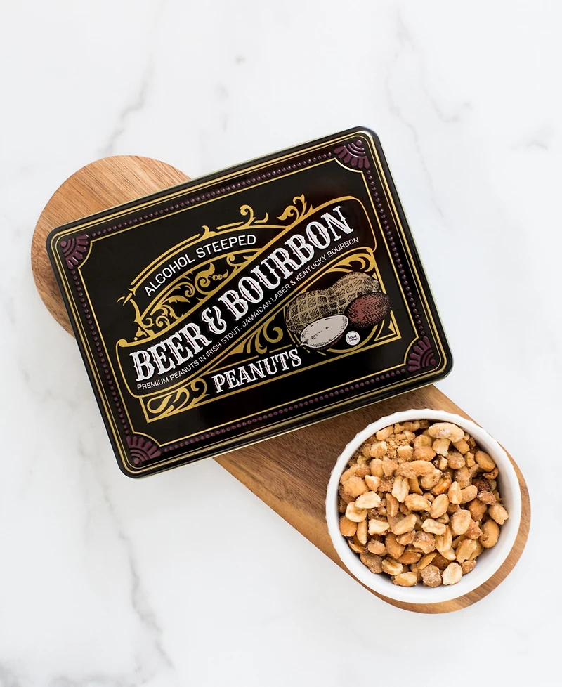 Sugar Plum Chocolates Beer Bourbon Liquor Peanuts Gift Tin, 16 oz.