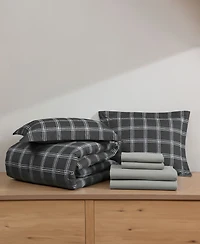 Swift Home Grid Plaid Reversible -Pc. Comforter Set
