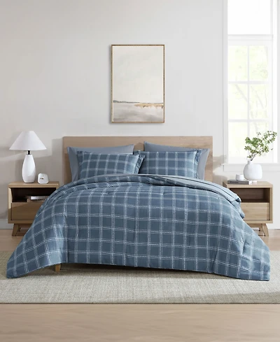 Swift Home Grid Plaid Reversible -Pc. Comforter Set
