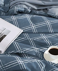 Swift Home Grid Plaid Reversible -Pc. Comforter Set