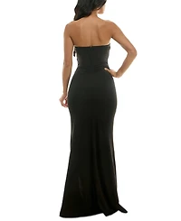 Emerald Sundae Juniors' Strapless Sweetheart-Neck Corset Gown