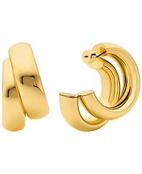 Michael Kors 14K Gold-Plated Brass Double Hoop Earrings