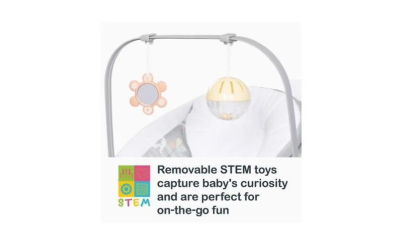 Baby Trend My First Rocker 2 Bouncer - Two Of A Kind Grey