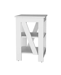 Ross 3-Tier End Table/Nightstand, Side Table for Small Space