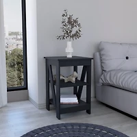 Ross 3-Tier End Table/Nightstand, Side Table for Small Space