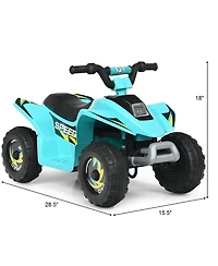 6V Kids Electric Quad Atv 4 Wheels Ride On Toy Toddlers Forward&Reverse