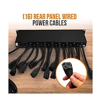 Pyle Pro Audio Power Supply Surge Protector, Rack Mount Power Conditioner Strip with (4) Usb Charge Ports