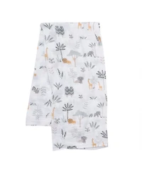 Lambs & Ivy Jungle Adventure 2-Pack Cotton Muslin Newborn Baby Swaddle Blankets