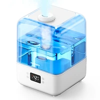 Morento Humidifiers for Bedroom, 4.5L Top Fill Humidifiers for Large Room, Cool Mist Humidifiers for Home,Auto Shut-Off,360 Nozzle, Humidity Setting,