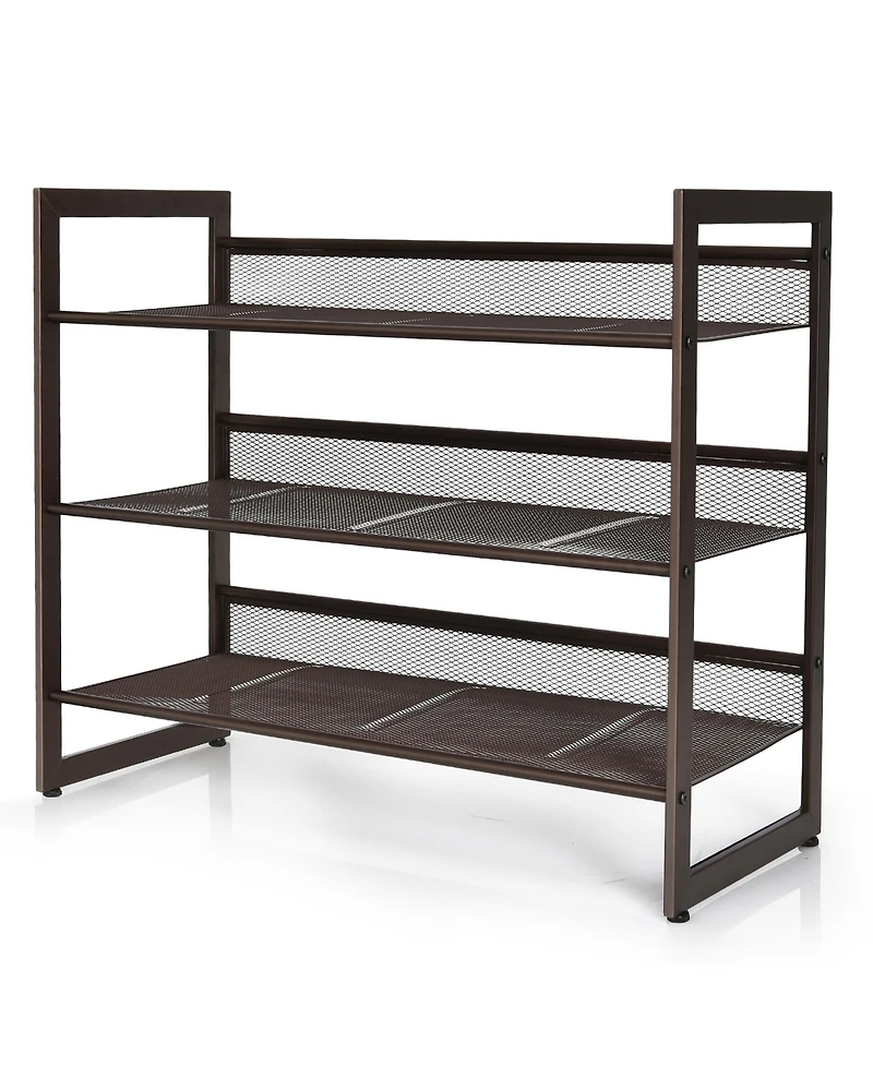 Tier Shoe Rack Adjustable to Flat Slant Shoe Organizer Holder Stand