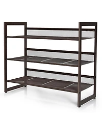 Tier Shoe Rack Adjustable to Flat Slant Shoe Organizer Holder Stand