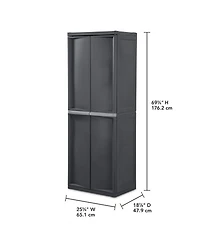 Sterilite Adjustable 4-Shelf Storage Cabinet With Doors, Gray | 01423V01
