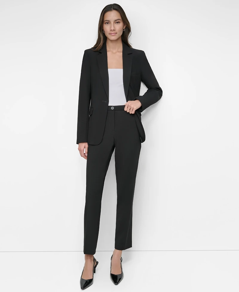 Dkny Women's Notch-Collar One-Button Long Sleeve Blazer Jacket
