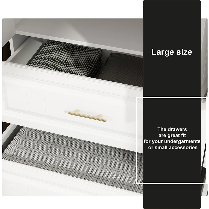 Homsee 9-Drawer Black Wood Dresser Bedroom Storage Cabinet