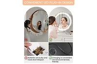 gaomon 19 Inch Vanity Mirror with Lights, Round Large Led Vanity Mirror with Smart Touch 3 Colors Dimmable, Touch Lighting, 360° Rotation for Dre