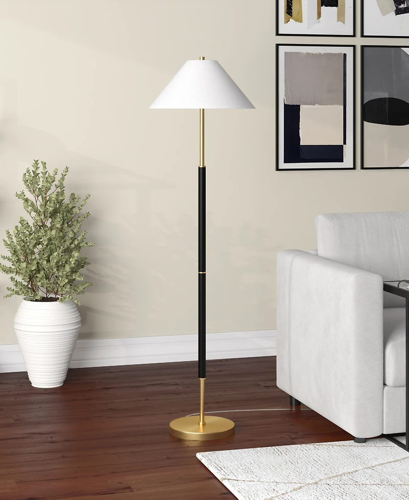 Hudson & Canal 18" Metal Simona 2-Light Floor Lamp