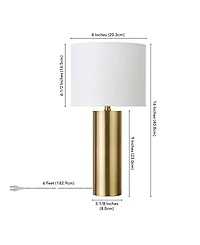 Hudson & Canal 16" Metal York Mini Lamp
