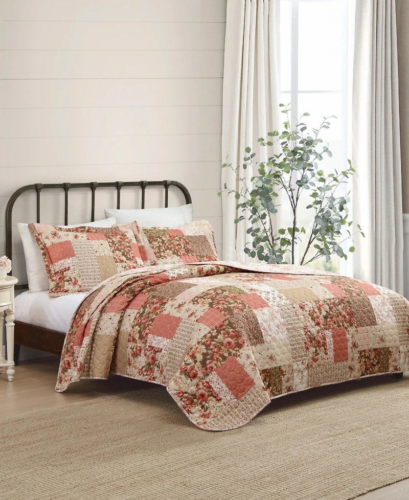 Laura Ashley Harrietta Patchwork Reversible -Pc. Quilt Set