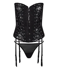 Adore Me Women's Nikita Unlined Boned Corset & G-string Set
