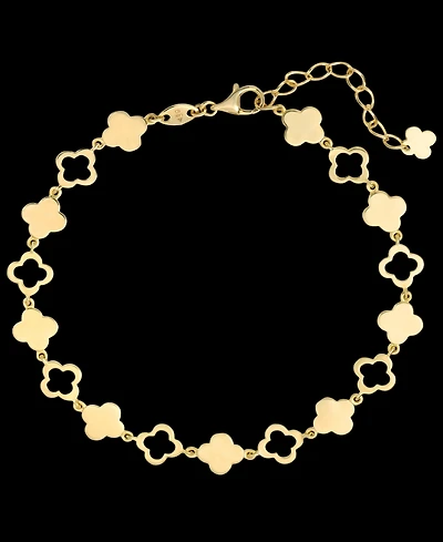 Devata Clover Chain Bracelet in 14K Gold, 6.5 in adj to 7.5 in, approx. 5.8 grams