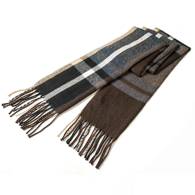 Alpine Swiss Men's Scarf Soft 80 Inch Long Warm Scarves Plaids Winter Shawl