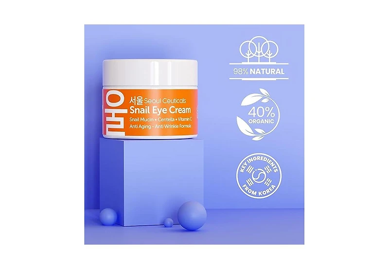 Seoul Ceuticals Korean Skin Care Snail Mucin Eye Cream K Beauty Skincare