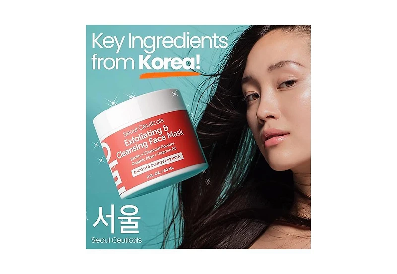 Seoul Ceuticals Korean Skin Care Exfoliating & Cleansing Face Mask K Beauty Skincare