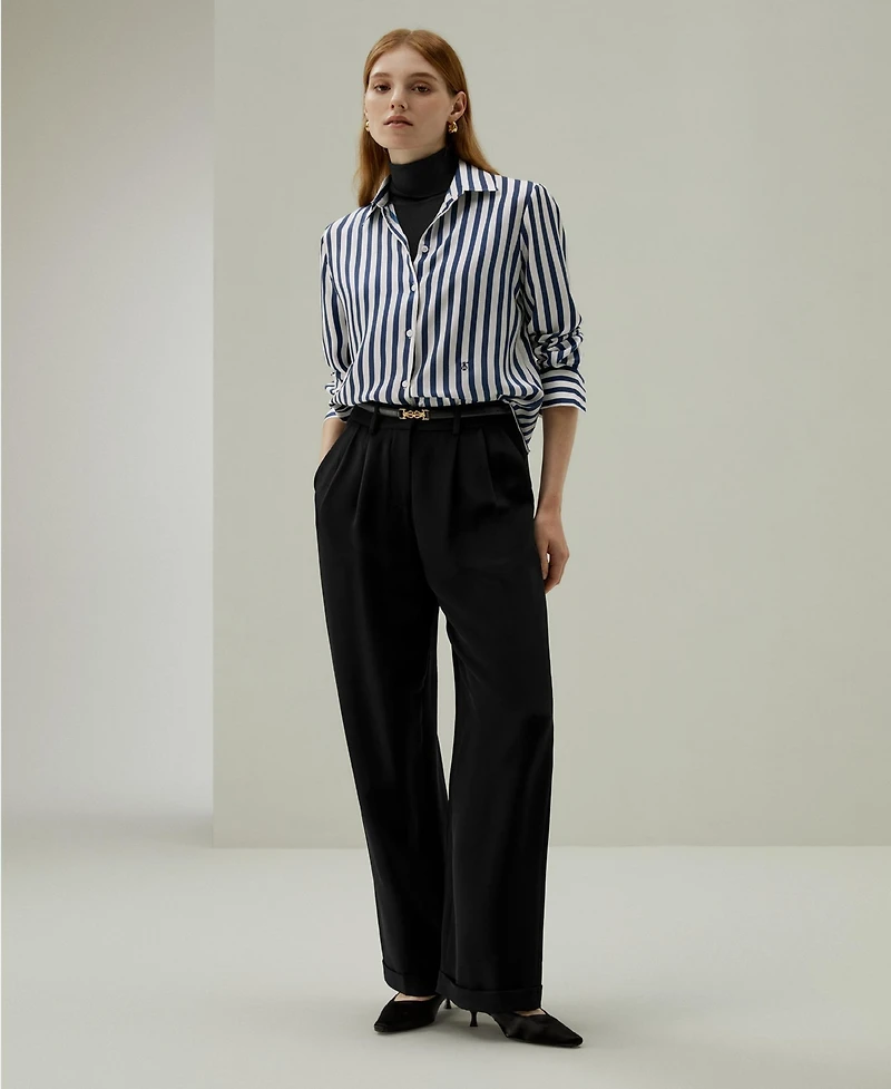 Lilysilk Women's The Amalfi Stripe Silk Shirt