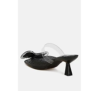 Freja Embellished Bow Kitten Heels