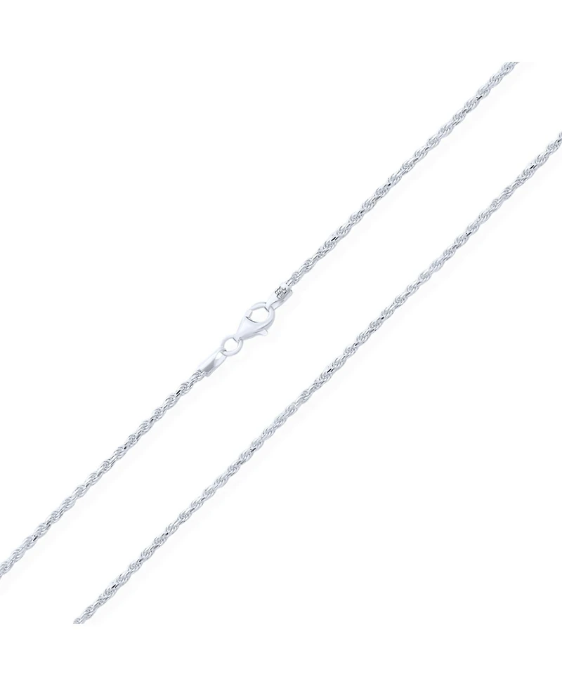 Bling Jewelry 040 Gauge .925 Sterling Silver Rope Chain Necklace 16 18 20 24 Inch