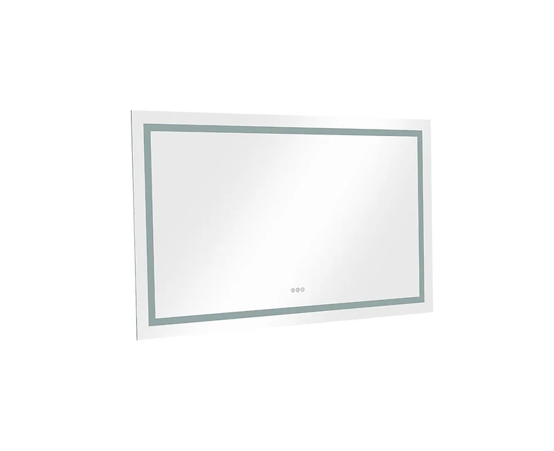 gaomon Bathroom Vanity Mirror Lighted Bathroom Aluminum Mirror 6000K Led Anti-Fog Dimmable Makeup Mirror 72 x 36 Inch White One Size