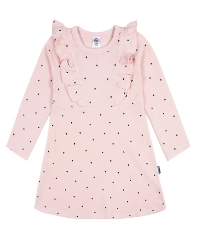 Gerber Toddler Girls Long Sleeve Ruffle Dress