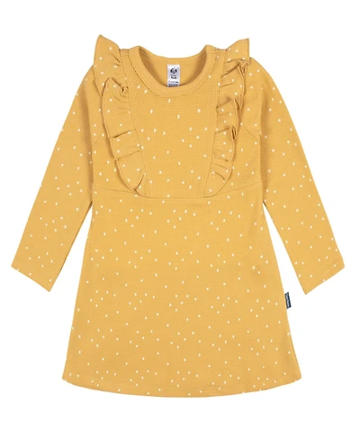 Gerber Toddler Girls Long Sleeve Ruffle Dress