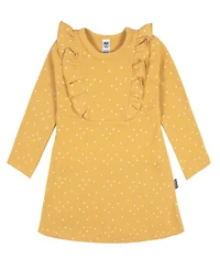 Gerber Toddler Girls Long Sleeve Ruffle Dress