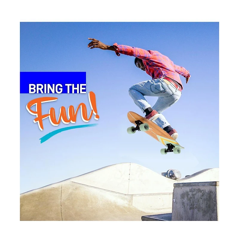 SereneLife Canadian Maple Deck Skateboard, Mini Cruiser, Designed for Kids, Teens, and Adults, Green