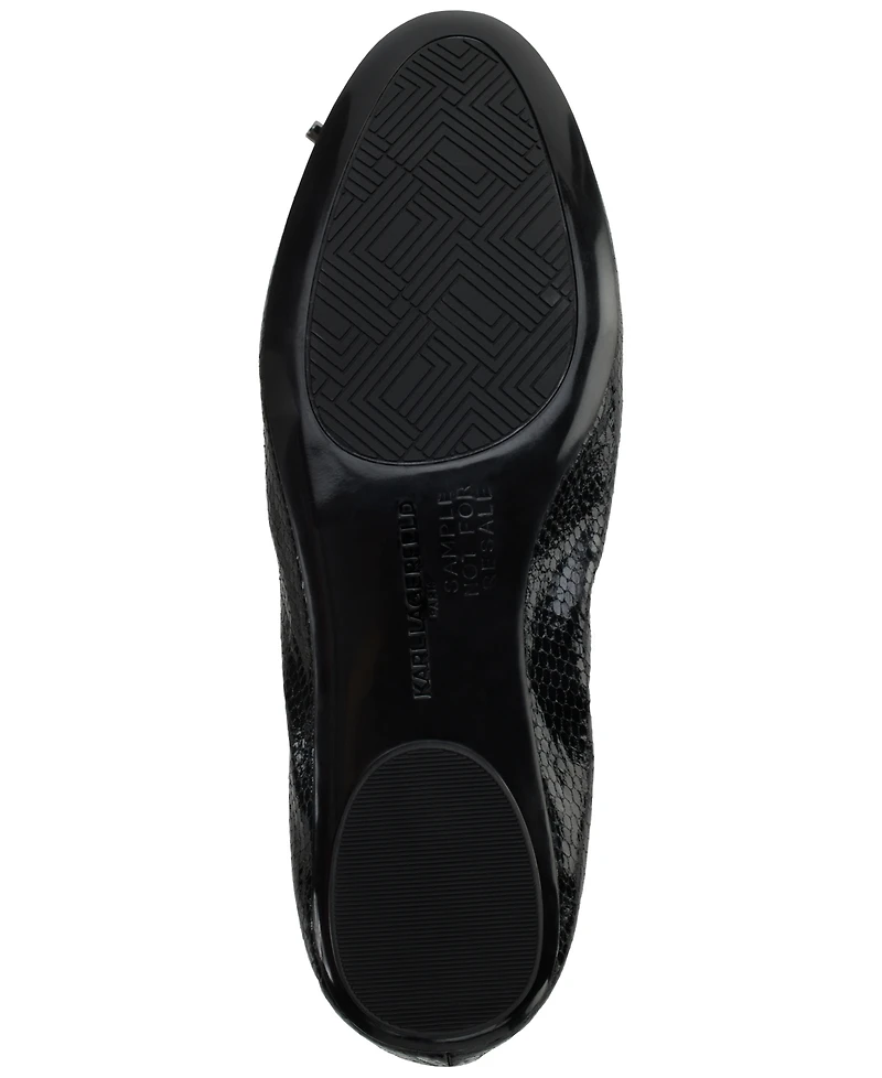 Karl Lagerfeld Paris Women's Velma Almond Toe Ballet Flats