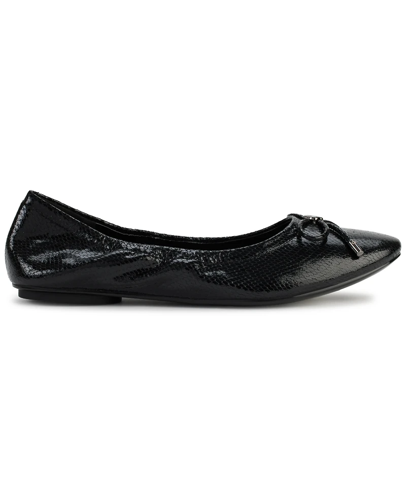 Karl Lagerfeld Paris Women's Velma Almond Toe Ballet Flats