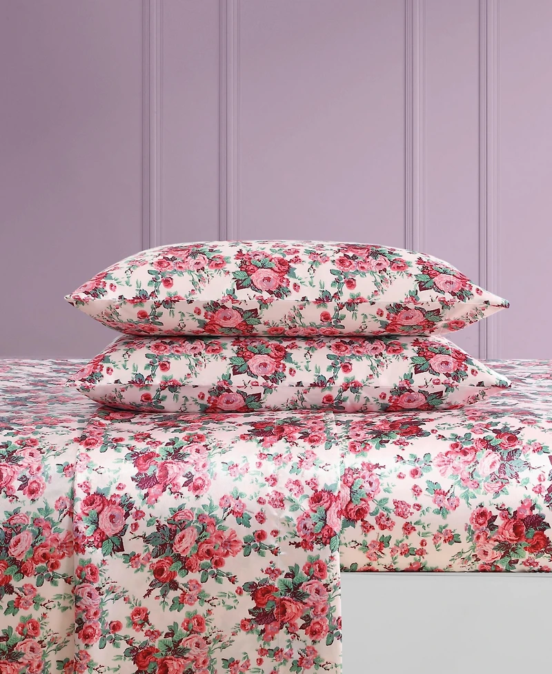 Betsey Johnson Satin 3-Pc. Sheet Set, Twin