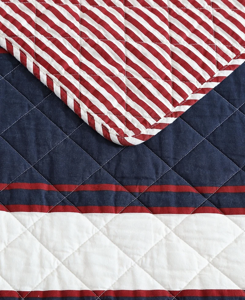 Nautica Wesley Reversible 3 Piece Quilt Set, King