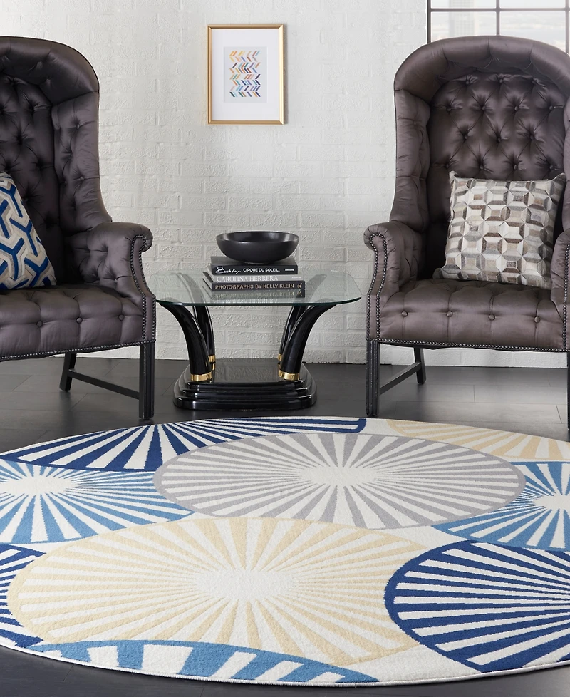 Nourison Home Grafix GRF20 8'x8' Round Area Rug