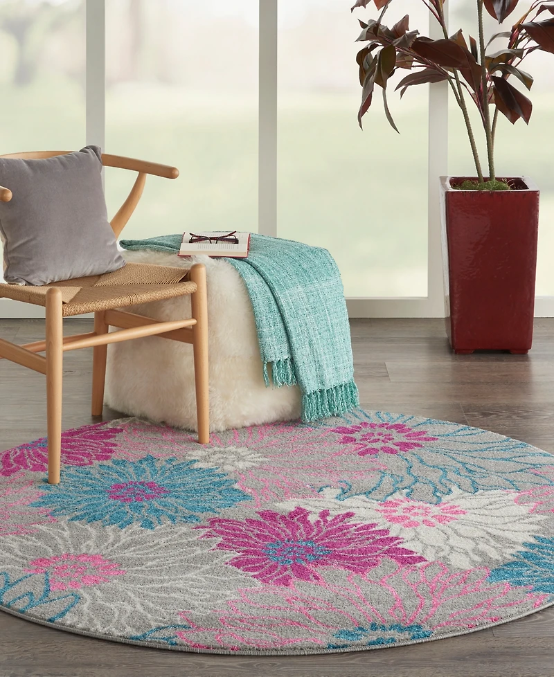 Nourison Home Passion PSN17 5'x5' Round Area Rug