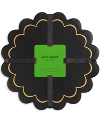 kate spade new york Scallop Edge 15" Round Reversible Placemats, Set of 6