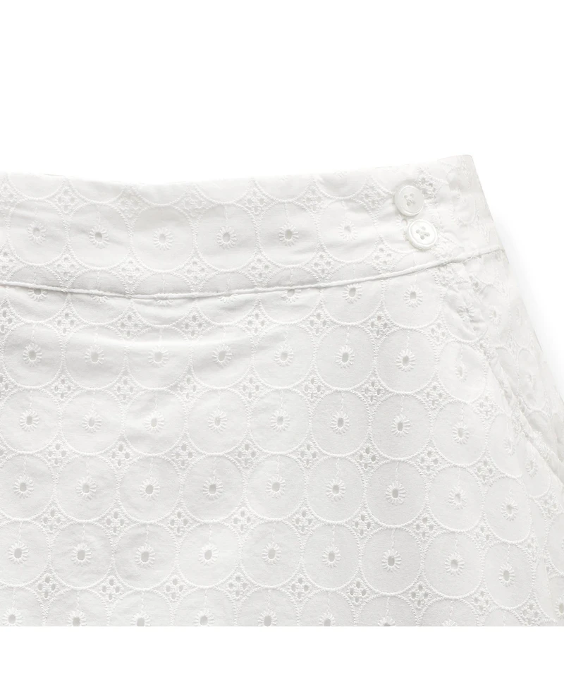 Hope & Henry Women's Organic Cotton Eyelet Skort