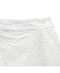 Hope & Henry Women's Organic Cotton Eyelet Skort