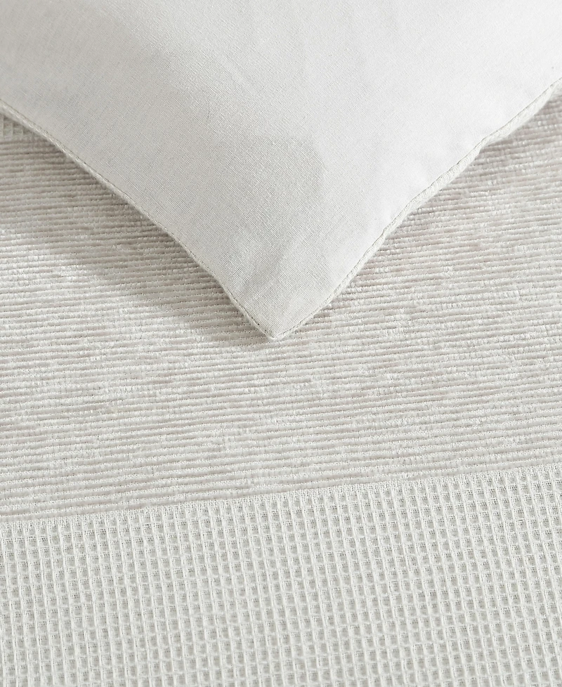 Vera Wang Chenille Waffle Stripe 3-Pc. Comforter Set