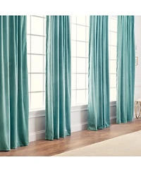Chanasya Premium 2-Panel Blackout Velvet Curtains - Classy & Solid Drapes for Living Room or Bedroom - 52" x 84" - Charcoal