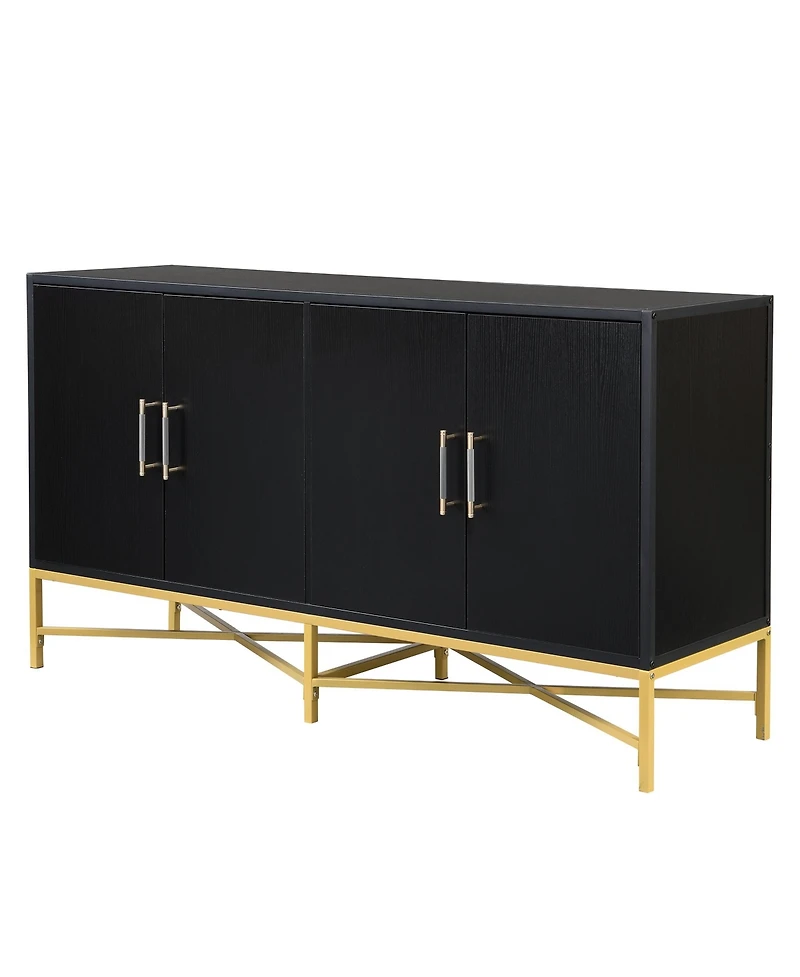 Streamdale Four-Door Sideboard with Cross-Leg Design