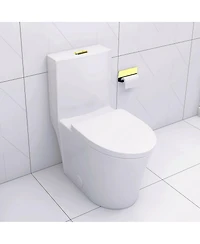 Streamdale Furniture Elongated One Piece Toilet White