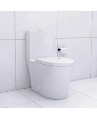 Streamdale Furniture Elongated One Piece Toilet White
