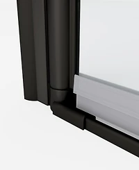 1 3/8" adjustment, universal pivot shower door, with 1/4" tempered glass